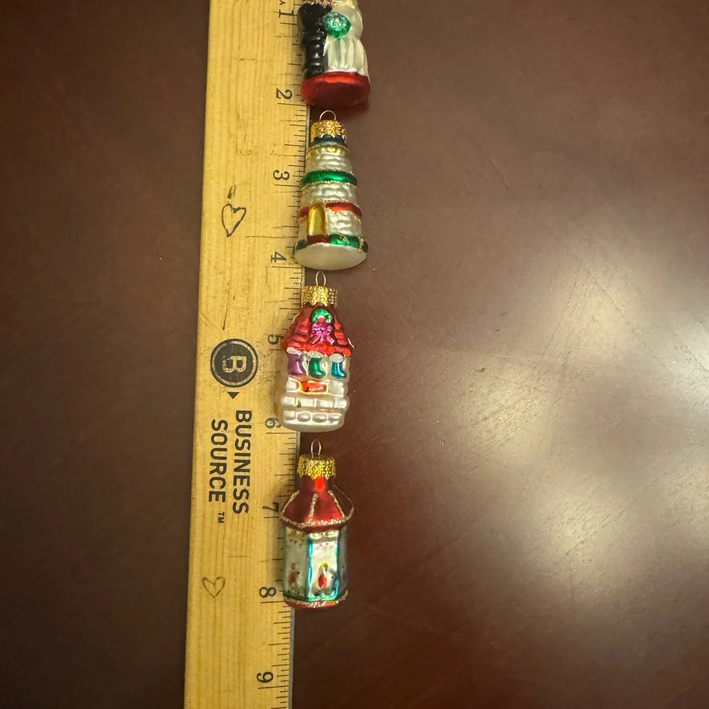 4 Handcrafted glass ornaments - Picture 10 of 10